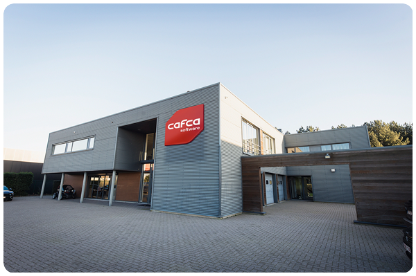 Cafca Software logo op gevel in Lommel klein-1